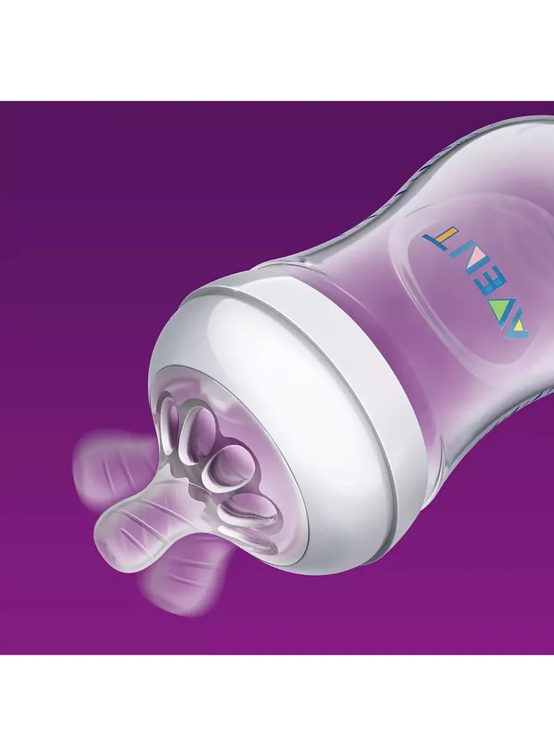 Philips Avent Anti-Colic Ergonomic Shape Natural Feeding Bottle 0M+, Clear - 125 ml