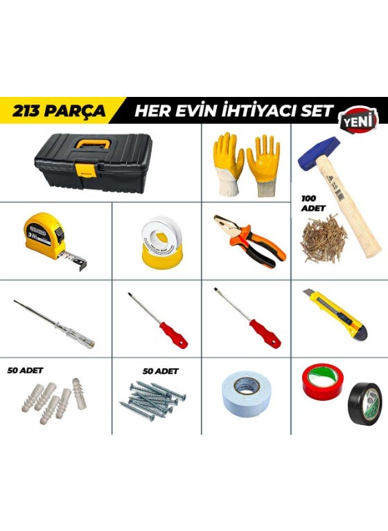Safa 213 Piece Hand Tool Set Full Tool Bag 13" PRA-2021190-03441  - Image 1
