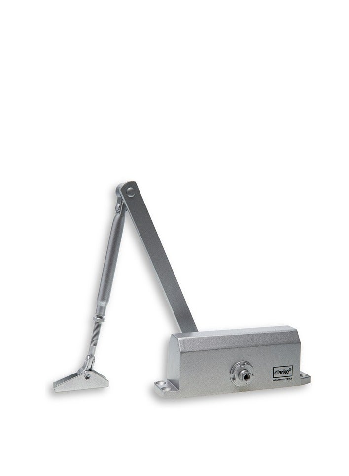 Clarke Heavy duty door closer ensure’s long lasting use with 160 degree opening angle and 45 to 75 kg capacity.  silver  color. - Image 1