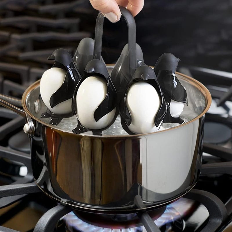 3 in 1 Penguin Egg Holder – Storage, Boil & Serve Eggs – 6 Eggs Capacity – Heat Resistant Plastic – Stylish & Fun Design for Kitchen & Fridge - Image 3