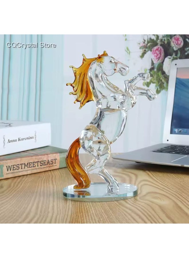 حصان كريستال هورس أنتيكا - تمثال أنيق لحصان كريستالي مثالي لتزيين المنزل ويضيف لمسة جمالية لأي مساحة مكتبية لمحبي الخيول. - Image 2