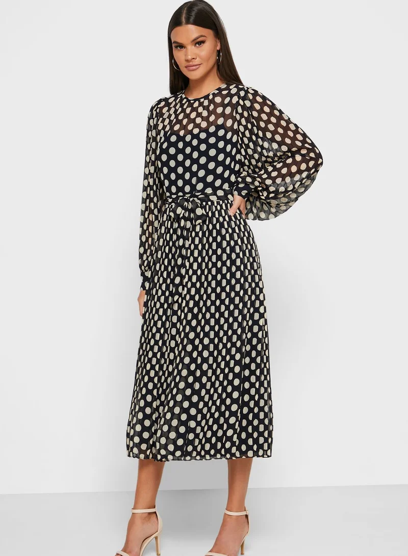 LK Bennett Dr Felix Polka Dot Print Dress