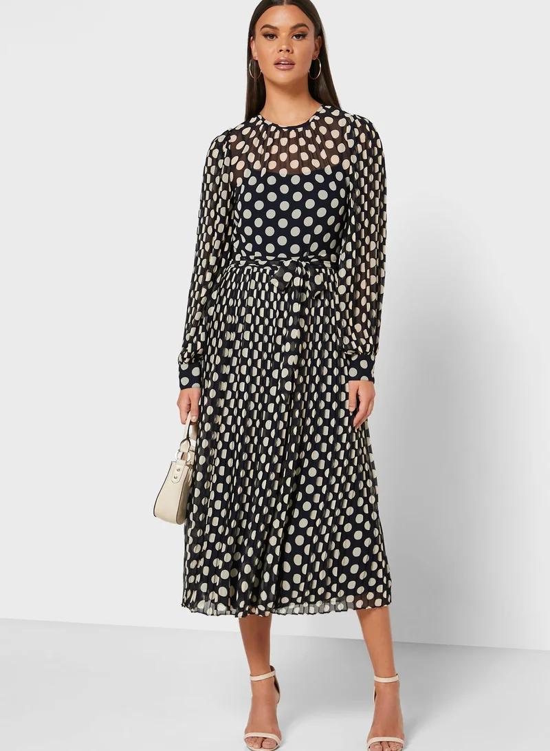 LK Bennett Dr Felix Polka Dot Print Dress