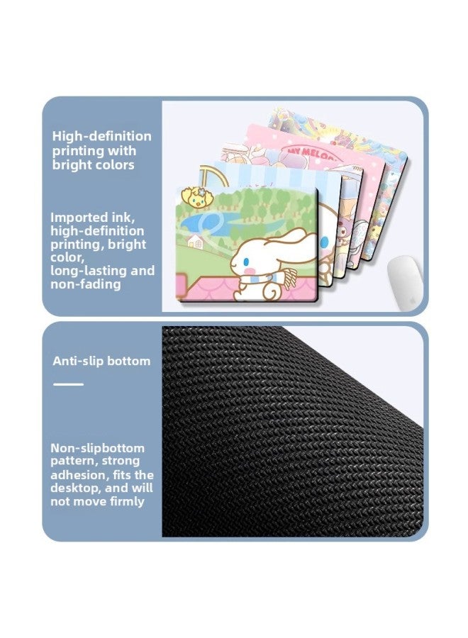 Cute Cartoon Yugui Dog Mouse Pad Women's Non-Slip Wear-Resistant Soft Pad Office Entertainment Thickened Computer Desk Pad Wrist Pad-Color:260*210 2mm-Pattern:601  - Image 5