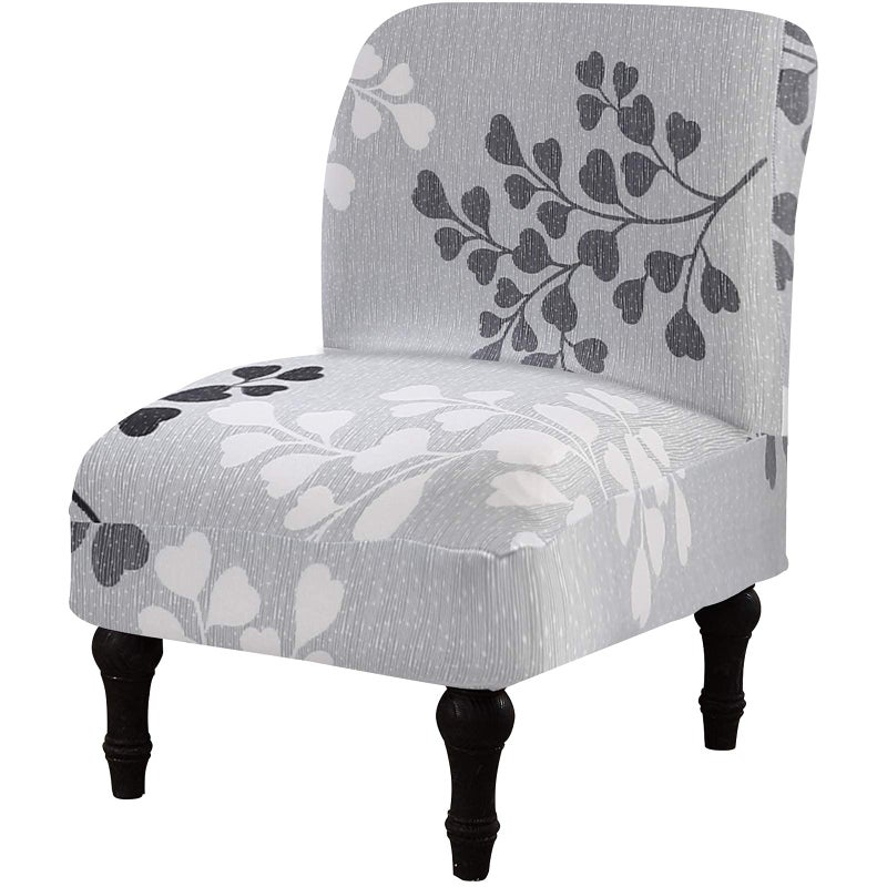 EcoAncheng Chair Slipcover Removable Armless Accent Chair Cover Polyester and Spandex Print Modern Durable Machine Washable Chair Slipcover for Living Dining Room Hotel