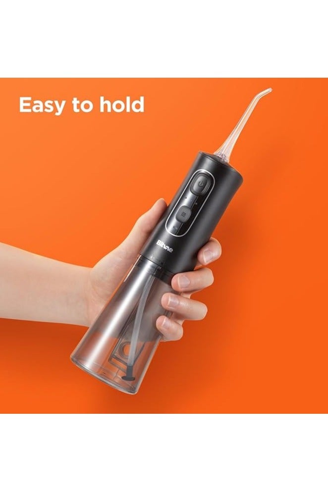 بيتفي Bitvae C2 Cordless Water Dental Flosser for Teeth Cleaning – 260ML Portable Oral Irrigator, USB Rechargeable, 3 Modes, 6 Jet Tips, IPX7 Waterproof Electric Floss Pick for Home & Travel, Black  - Image 3