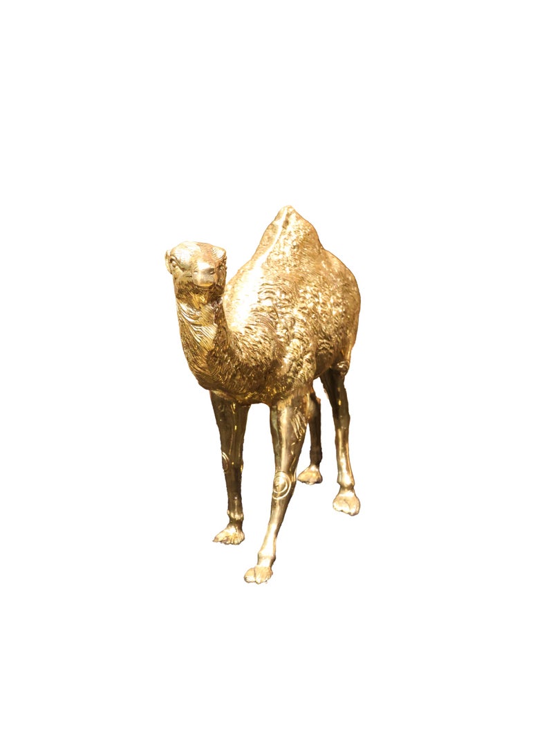 This handcrafted solid brass camel sculpture - Image 1