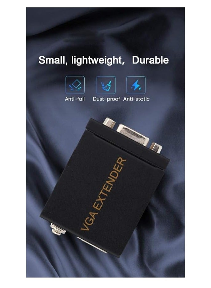 Vga extenders,60m vga transmitter + receiver over cat5e cat6 ethernet cable 1080p audio support (sender+receiver) - Image 5