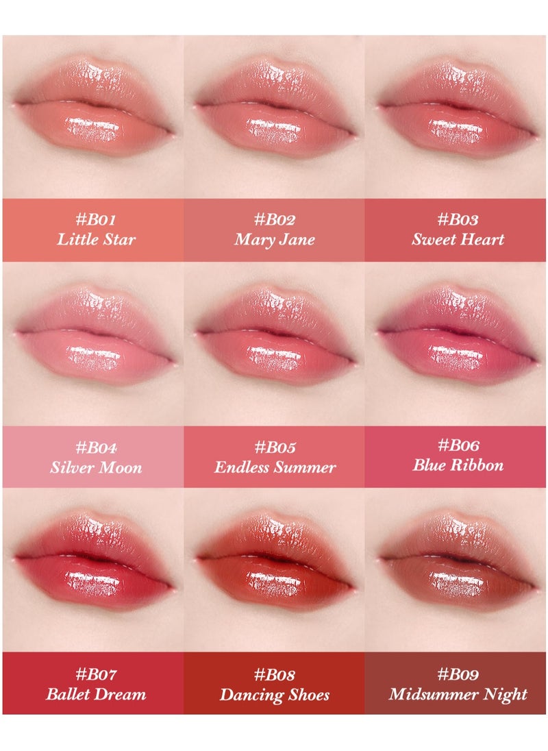 Flower Knows - Swan Ballet Solid Lip Glaze Mirror Lipstick Professional Makeup Lip-gloss Moisturizing Korean Hydrating Lipstick (B02 Mary Jane) - Image 1