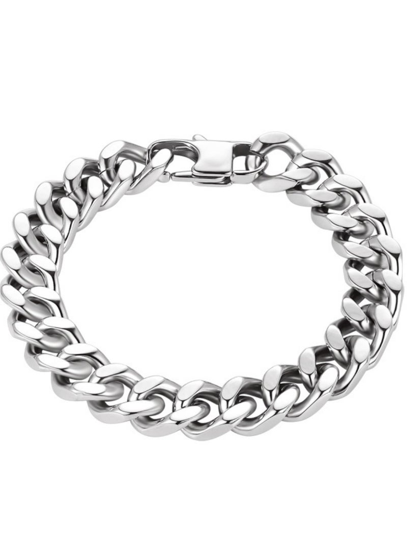 WAOKN Mens Bracelets Wristband Personality Bangles, Stainless Steel Circular Ring Shape Inspirational Wristband, 21cm Boy Jewelry Men's Best Gift  - Image 4
