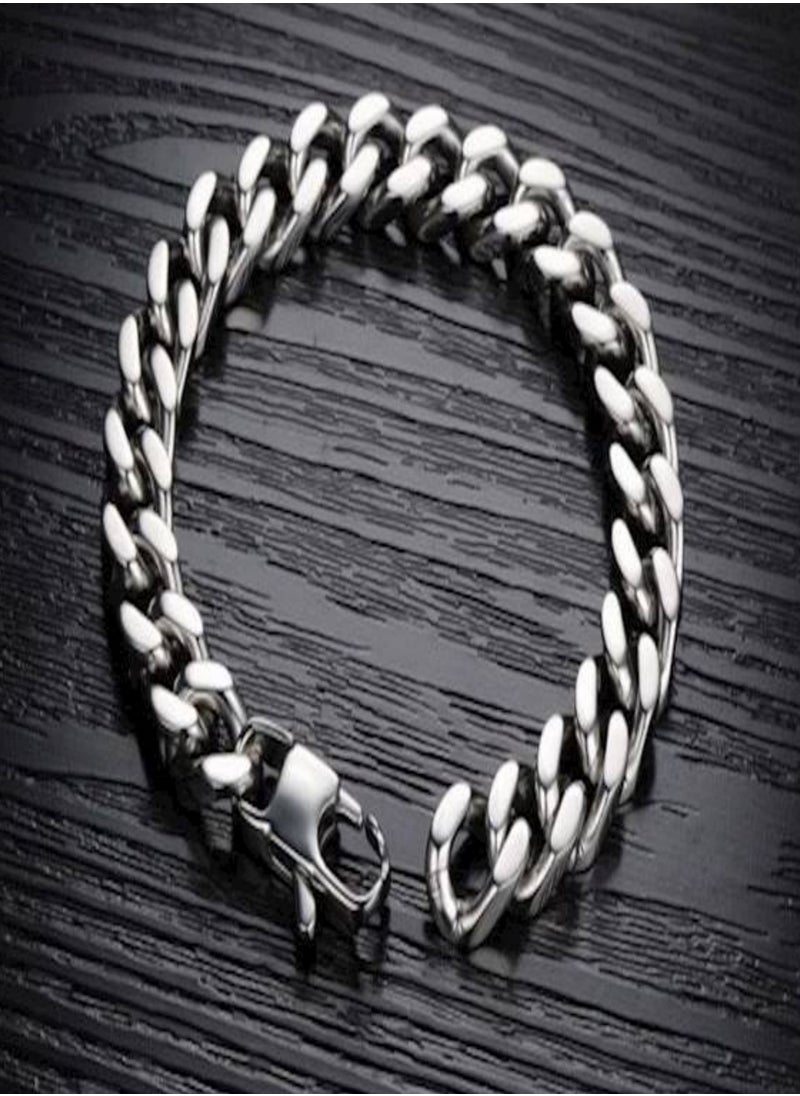 WAOKN Mens Bracelets Wristband Personality Bangles, Stainless Steel Circular Ring Shape Inspirational Wristband, 21cm Boy Jewelry Men's Best Gift  - Image 3