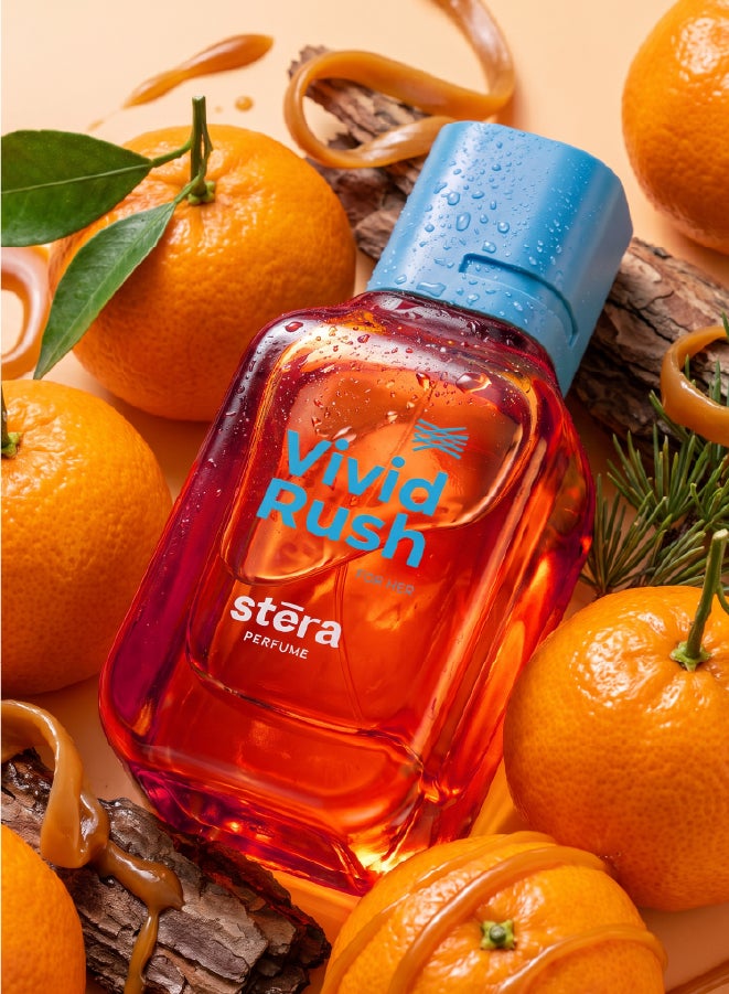 Stera Perfume RUN AWAY ROMANCE Perfume Set of 2 - VIVID RUSH (Men) + BLACK CHIFFON (Women) Eau De Parfum - 50ml (Each), Premium Gift Set - Image 2