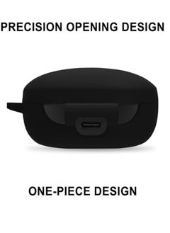 Generic Silicone Case Compatible with Anker Soundcore Life P2 Mini Earbuds, Soft Silicone Protective Case Cover, Shockproof Sleeve with Carabiner (Black)  - Image 2