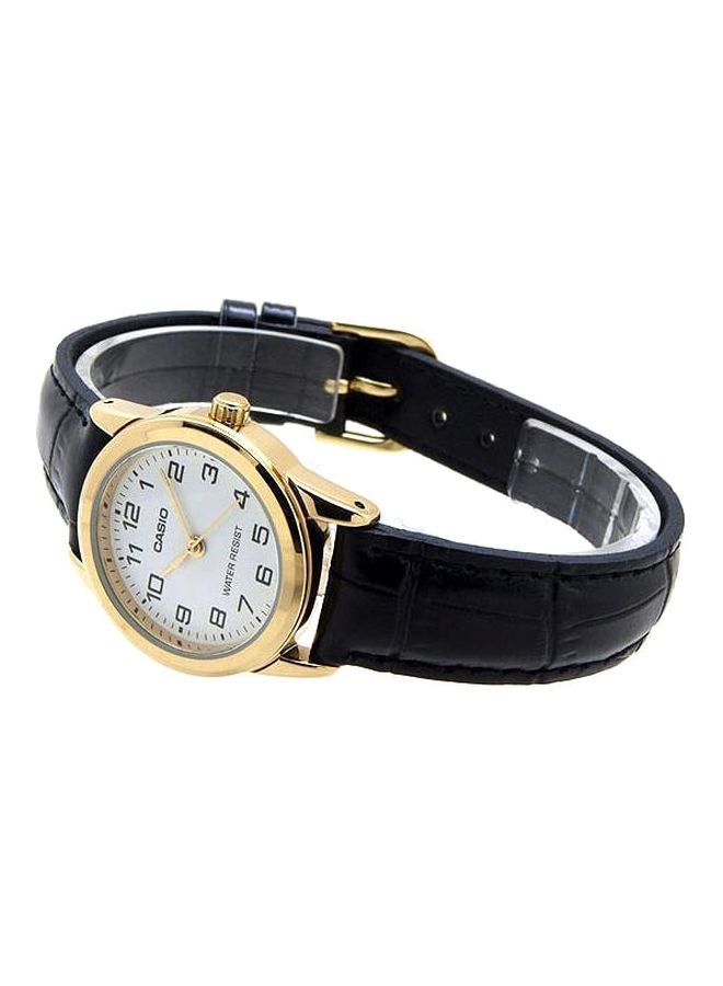 CASIO Women Leather Analog Wrist Watch LTP-V001GL-7BDF - 25 mm - Black - Image 4