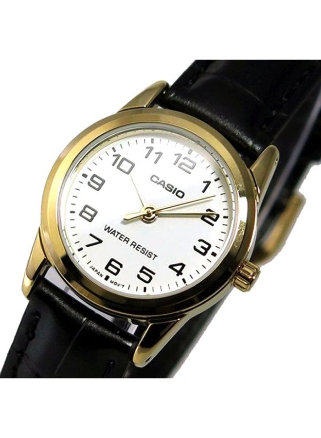 CASIO Women Leather Analog Wrist Watch LTP-V001GL-7BDF - 25 mm - Black - Image 5