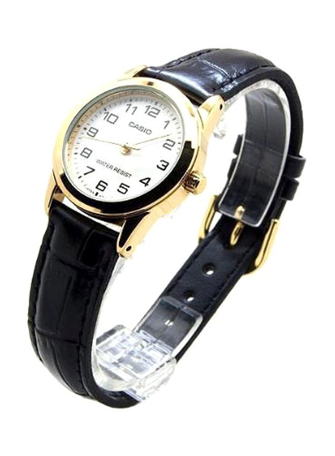 CASIO Women Leather Analog Wrist Watch LTP-V001GL-7BDF - 25 mm - Black - Image 3