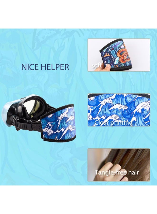 Seabbo Diving Mask Slap Straps Vintage style Cover Neoprene Swimming Goggles Glasses Strap Head Band Parts Accessories For Diving Swim Snorkel Freediving Water Sport 4PC - Image 4