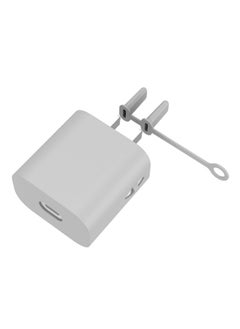 HuHa For Apple 5W AC01 Charger Silicone Protective Cover(Grey)  - Image 1