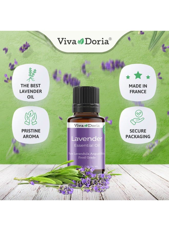 Viva Doria Lavender Essential Oil, 100% Pure, Natural Essential Oil, Undiluted, for Aromatherapy | Food Grade, 15 mL (0.5 Fluid Ounce) - Image 2