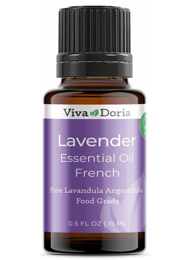 Viva Doria Lavender Essential Oil, 100% Pure, Natural Essential Oil, Undiluted, for Aromatherapy | Food Grade, 15 mL (0.5 Fluid Ounce) - Image 1