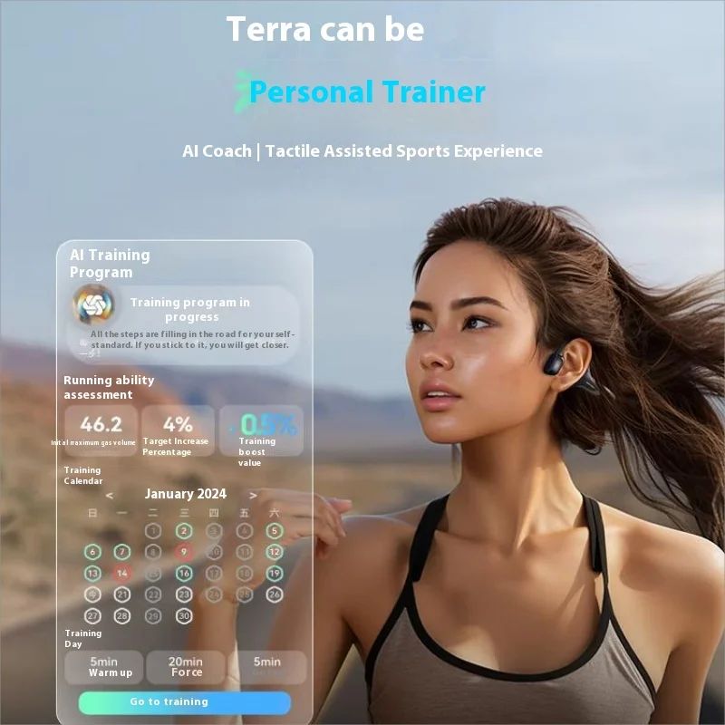 Mojawa Terra Wireless Smart Bone Conduction Sports Swimming Headset, Blue - Image 5