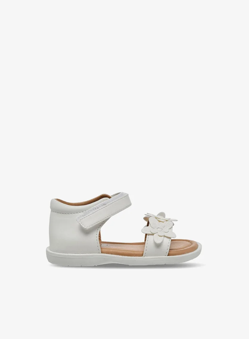 بيرفيت صنادل بناتي مزينة بالزهور بشريط لاصق