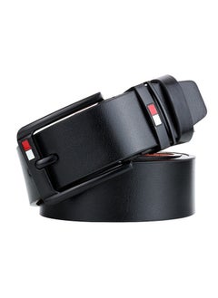 Generic Men's Faux Leather Belt Pin Buckle Belt (Black)  - Image 2