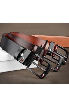 Generic Men's Faux Leather Belt Pin Buckle Belt (Black)  - Image 5