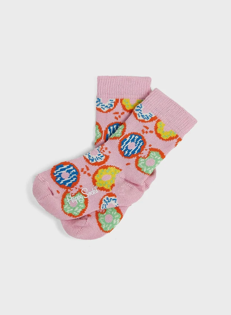 Happy Socks Kids 2 Pack Cotton Candy Crew Socks