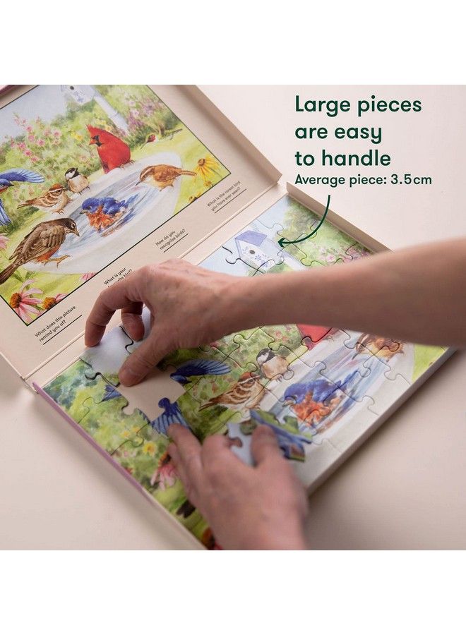 Relish Large Piece Puzzles For Seniors 35 Piece Bathing Birds Jigsaw Puzzle Dementia Products For Elderly - Image 4