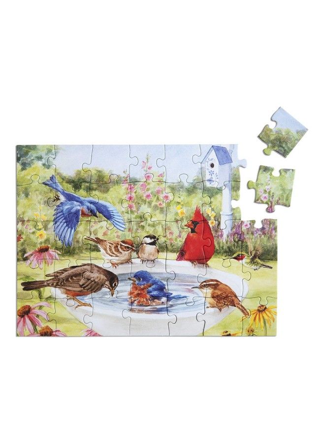 Relish Large Piece Puzzles For Seniors 35 Piece Bathing Birds Jigsaw Puzzle Dementia Products For Elderly - Image 2