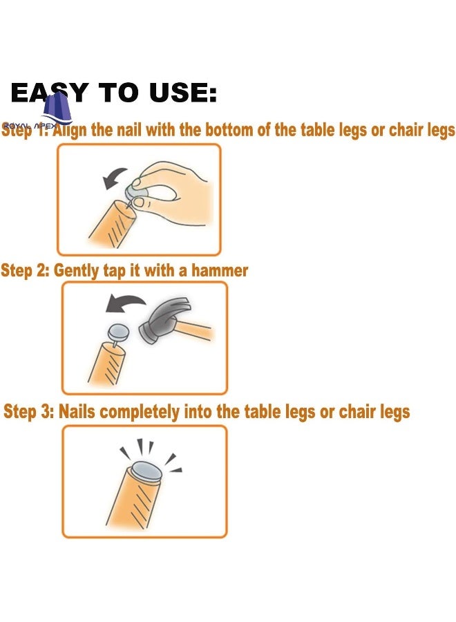 Royal Apex Round Heavy Duty Nail-On Anti-Sliding Felt Pad For Furniture Chair Table Leg Feet Floor Protectors  - Image 4