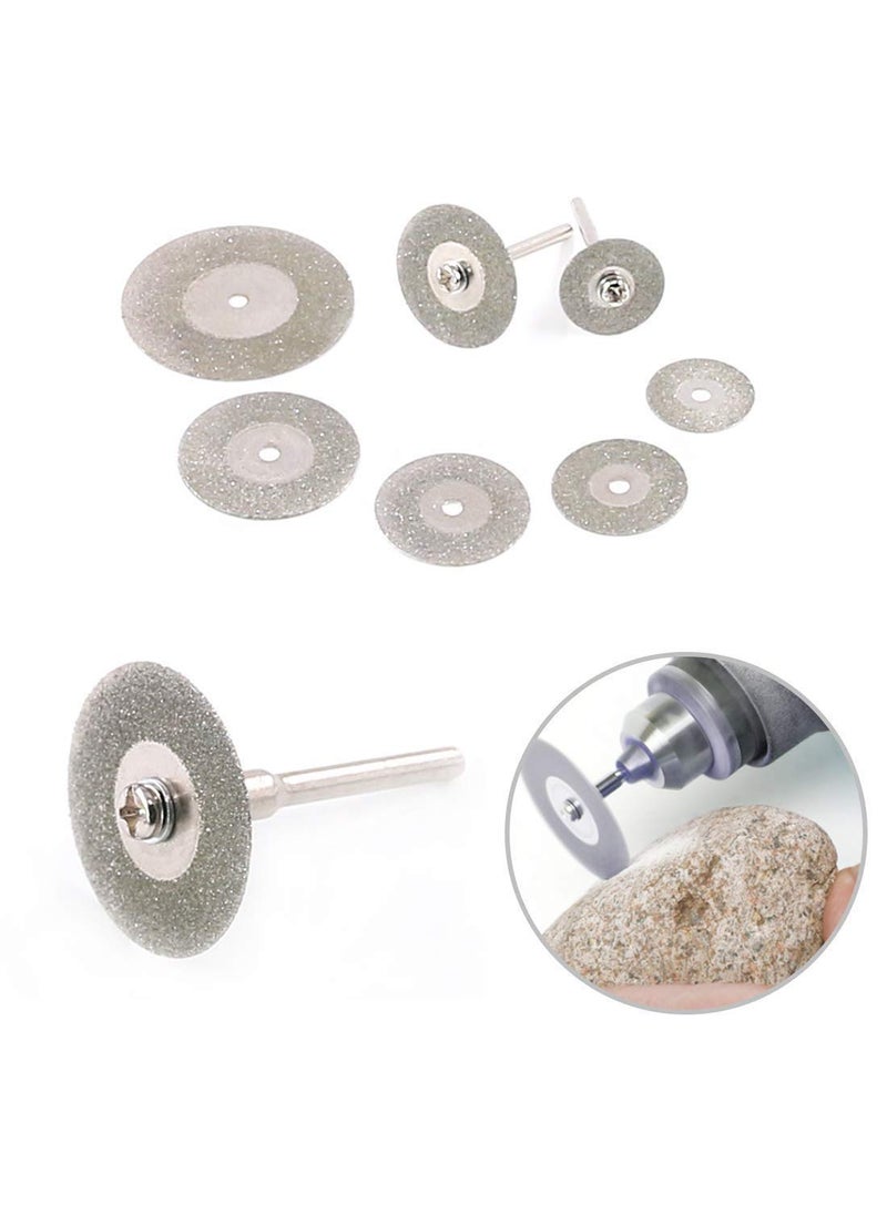 DIY Crafts DIY Crafts Pack OF 34 Pcs Design No 1 Assorted Sizes Diamond Cutting Wheel Kit Rotary Tool Cutting Wheels Sets with 2Pcs Mandrel and 1 Screwdri Pack OF 34 Pcs Design No 1  - Image 5