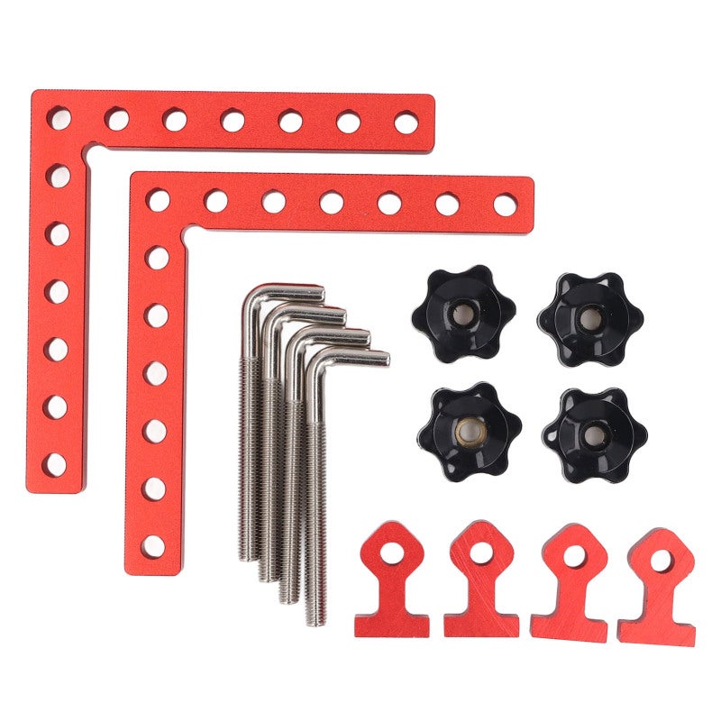 90 Degree Positioning Square Aluminum Alloy Clamp - Anodized Finish for Woodworking Assembly - Right Angle Corner Clamp with 0-60mm Range for Boxes Cabinets Frames - Image 1