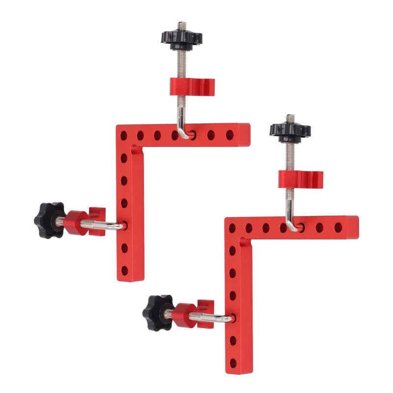 90 Degree Positioning Square Aluminum Alloy Clamp - Anodized Finish for Woodworking Assembly - Right Angle Corner Clamp with 0-60mm Range for Boxes Cabinets Frames - Image 5