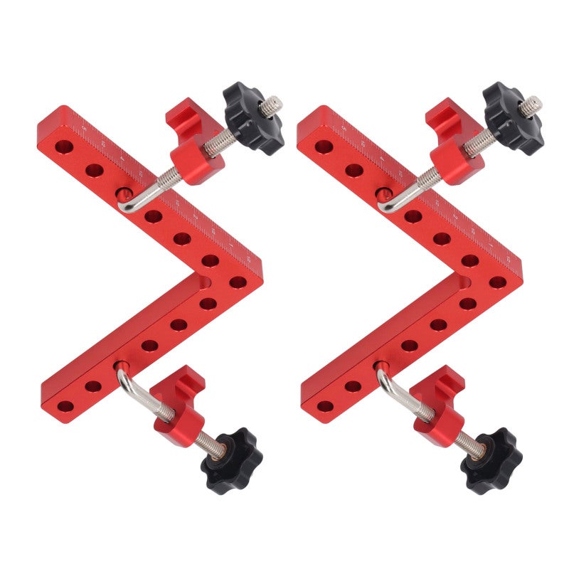 90 Degree Positioning Square Aluminum Alloy Clamp - Anodized Finish for Woodworking Assembly - Right Angle Corner Clamp with 0-60mm Range for Boxes Cabinets Frames - Image 4