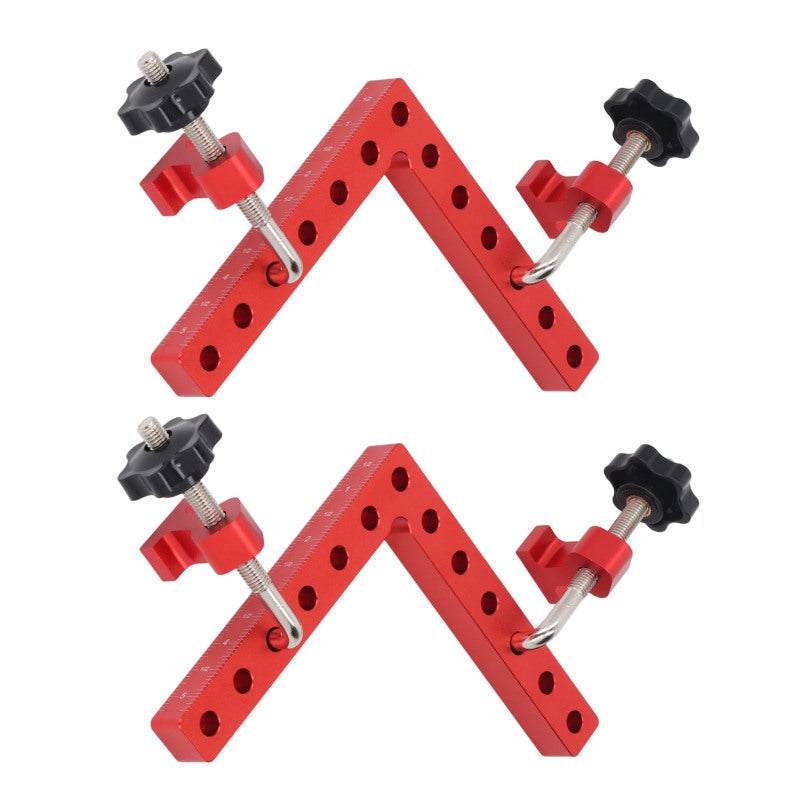 90 Degree Positioning Square Aluminum Alloy Clamp - Anodized Finish for Woodworking Assembly - Right Angle Corner Clamp with 0-60mm Range for Boxes Cabinets Frames - Image 3