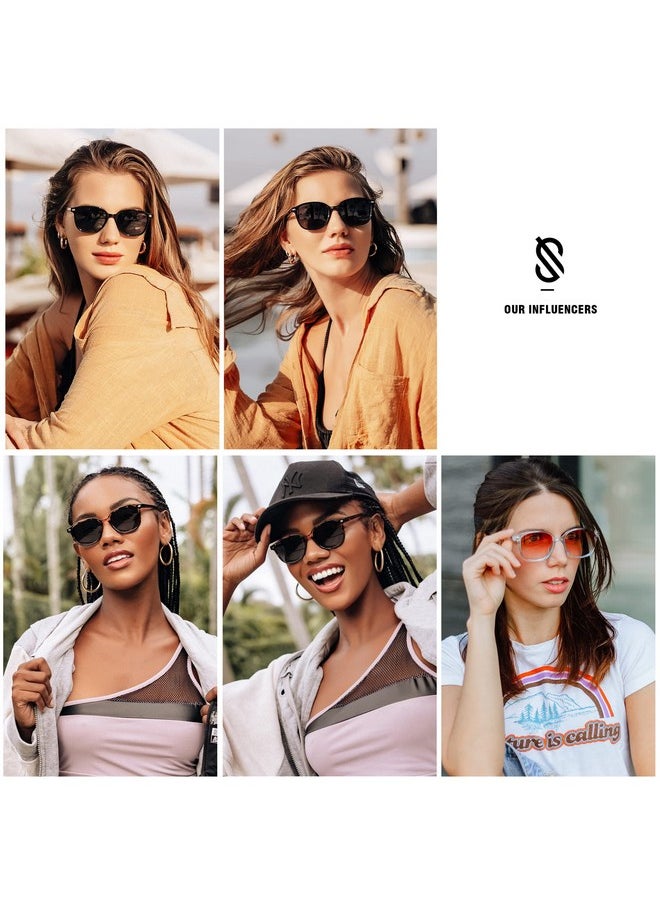 Sojos Square Trendy Tortoise Polarized Sunglasses Women Classic Retro Uv Protection Sunnies Sun Glasses Tortoise Frame Blue Lens Sj2171  - Image 2