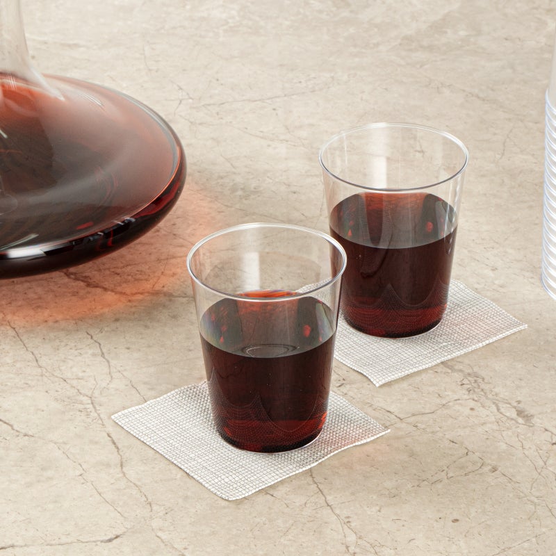 Restaurantware-RW Base 10 Ounce Party Cups, 500 Disposable Shot Glasses - With Rolled Rim, Round, Clear Plastic Cocktail Glasses, Serve Vodka, Tequila, Or Whiskey, For Birthdays, Weddings, And More - Image 3