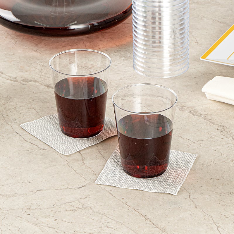 Restaurantware-RW Base 10 Ounce Party Cups, 500 Disposable Shot Glasses - With Rolled Rim, Round, Clear Plastic Cocktail Glasses, Serve Vodka, Tequila, Or Whiskey, For Birthdays, Weddings, And More - Image 4