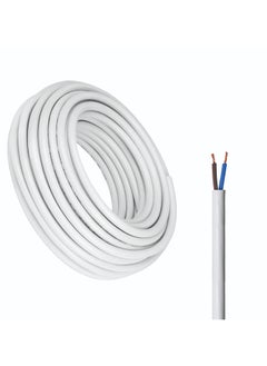 Duravel Duravel Electrical Cable Wire, White PVC Insulated, Round Flexible Power Cord (2 CORE 20 METER, 1.5 MM)  - Image 1