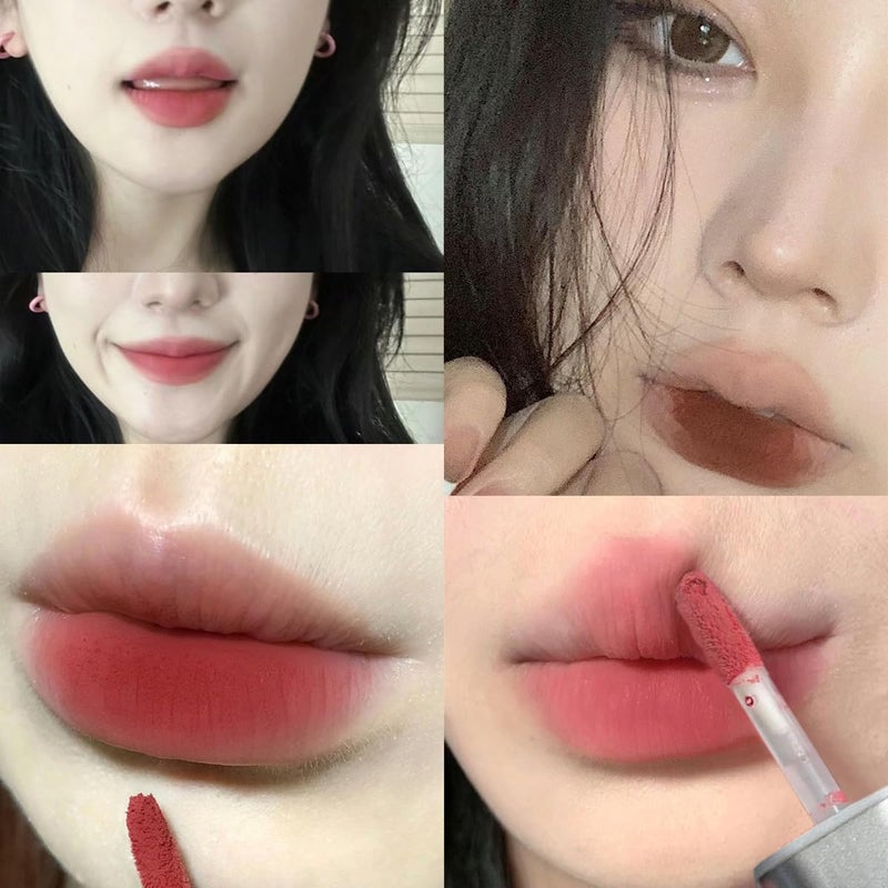 Baorder 4 Colors Matte Liquid Lipstick Set,Velvet Smooth Korean Lip Gloss,Waterproof Non-Stick Cup Long Lasting Lip Clay,Matte Nude Lip Stain Makeup Gift Kit for Women - Image 2