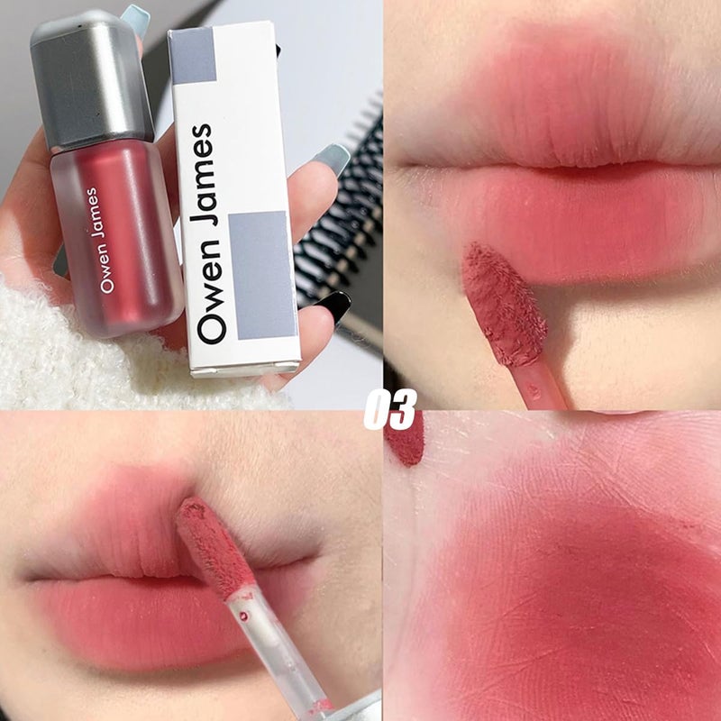 Baorder 4 Colors Matte Liquid Lipstick Set,Velvet Smooth Korean Lip Gloss,Waterproof Non-Stick Cup Long Lasting Lip Clay,Matte Nude Lip Stain Makeup Gift Kit for Women - Image 4