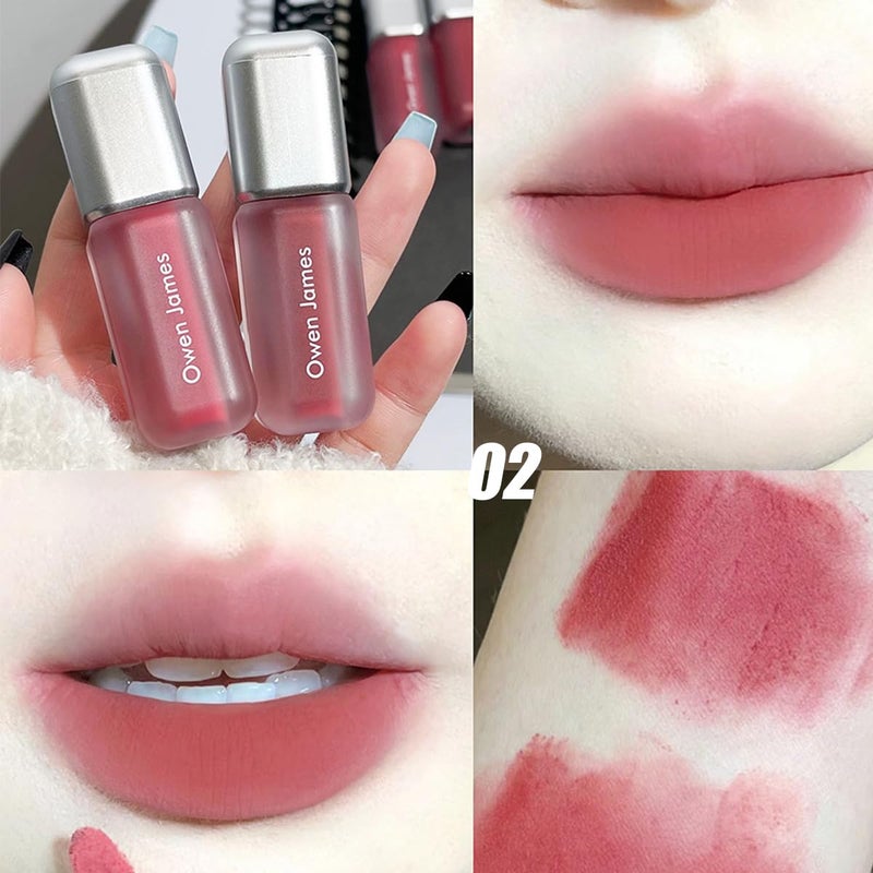 Baorder 4 Colors Matte Liquid Lipstick Set,Velvet Smooth Korean Lip Gloss,Waterproof Non-Stick Cup Long Lasting Lip Clay,Matte Nude Lip Stain Makeup Gift Kit for Women - Image 3