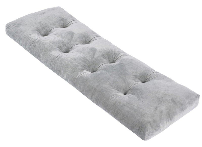 JAMPAYANG Bench Cushion NonSlip Tufted Bench Cushions for Swing Shoe Storage Window Seat 45x18 Grey