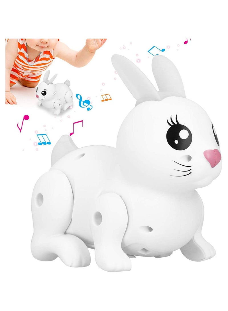 Interactive Electronic Rabbit Toy - Bouncing Flashing Robot Bunny with Lights & Sounds, Walking 5D Radium Ears & Tail, Perfect Gift for Kids Ages 3-5 - Image 1