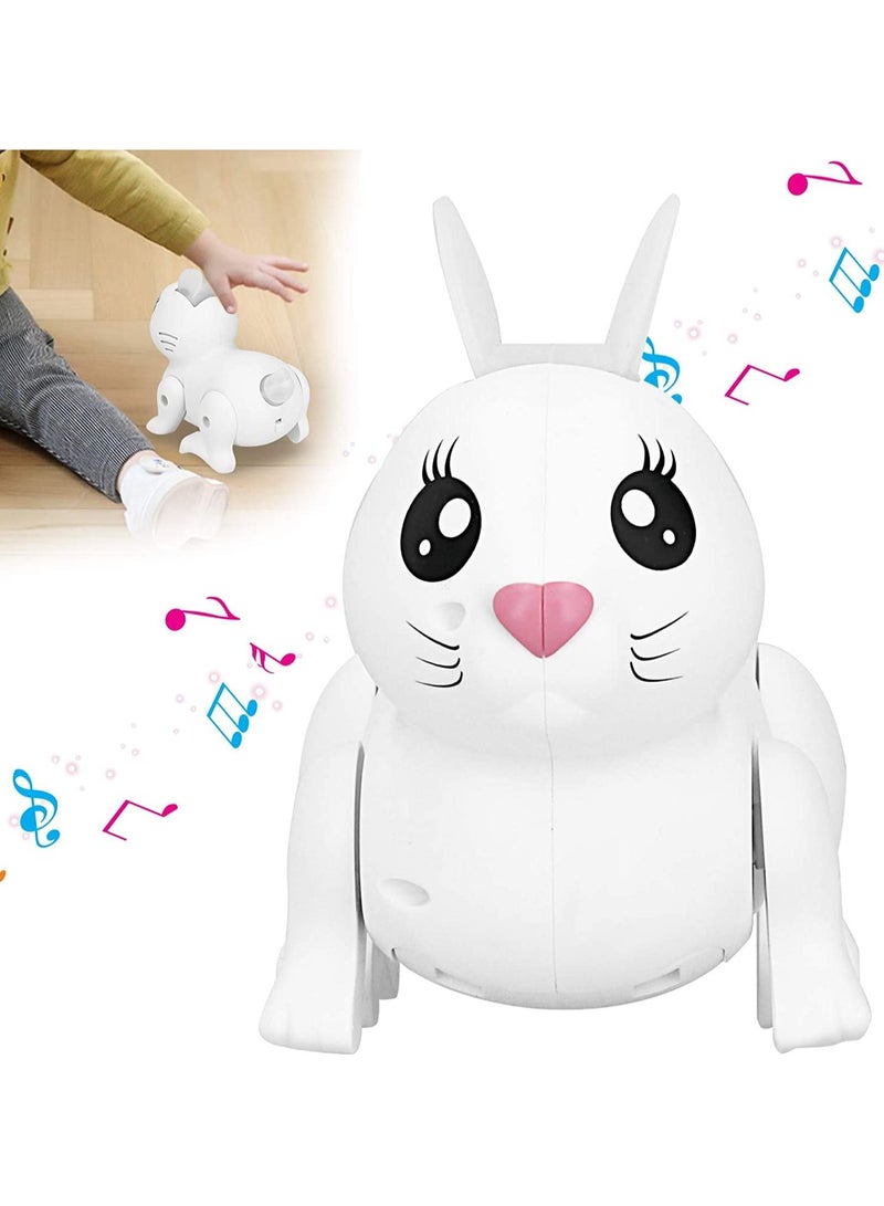 Interactive Electronic Rabbit Toy - Bouncing Flashing Robot Bunny with Lights & Sounds, Walking 5D Radium Ears & Tail, Perfect Gift for Kids Ages 3-5 - Image 2