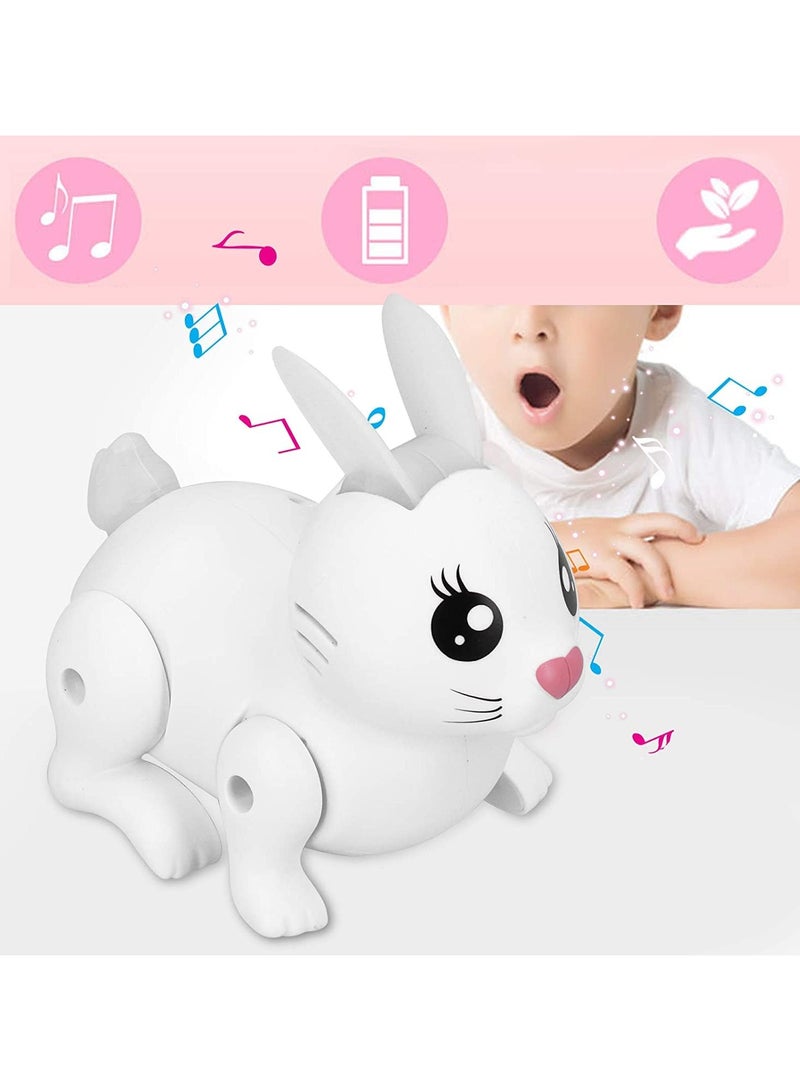 Interactive Electronic Rabbit Toy - Bouncing Flashing Robot Bunny with Lights & Sounds, Walking 5D Radium Ears & Tail, Perfect Gift for Kids Ages 3-5 - Image 3