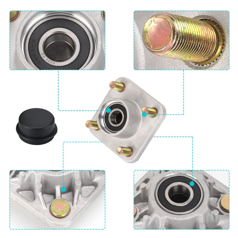 10L0L Golf Cart Front Wheel Hub Assembly 2 PCS for Club Car DS & Precedent 2003-up OEM# 102357701 with Hub Bearing/Oil Seal/Dust Cover - Image 3