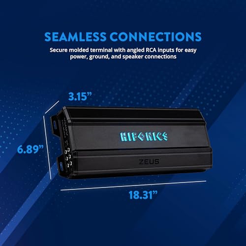 Hifonics Zeus Delta 1,750 Watt Compact 5 Channel Nickel Plated Mobile Car Audio Amplifier with Auto Turn On Feature, ZD-1750.5D, Black - Image 2